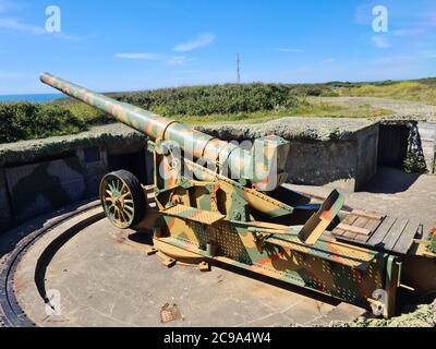 Pleinmont Batterie Dollman, Torteval, Guernsey Channel Islands Stockfoto