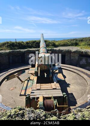 Pleinmont Batterie Dollman, Torteval, Guernsey Channel Islands Stockfoto