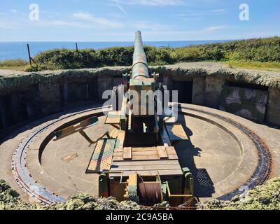 Pleinmont Batterie Dollman, Torteval, Guernsey Channel Islands Stockfoto