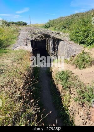 Pleinmont Batterie Dollman, Torteval, Guernsey Channel Islands Stockfoto