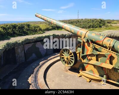 Pleinmont Batterie Dollman, Torteval, Guernsey Channel Islands Stockfoto