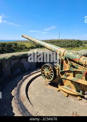 Pleinmont Batterie Dollman, Torteval, Guernsey Channel Islands Stockfoto