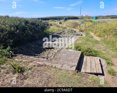 Pleinmont Batterie Dollman, Torteval, Guernsey Channel Islands Stockfoto