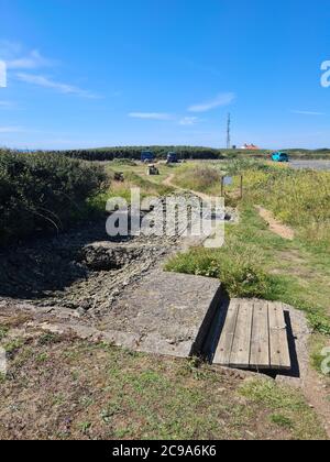 Pleinmont Batterie Dollman, Torteval, Guernsey Channel Islands Stockfoto