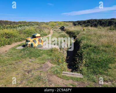 Pleinmont Batterie Dollman, Torteval, Guernsey Channel Islands Stockfoto