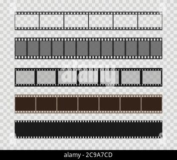 Filmstreifenvorlagen. Kreative Vektor-Illustration von alten Retro-Film Streifen Frame-Set. Abstraktes Konzept grafisches Element. Vektorgrafik. Stock Vektor