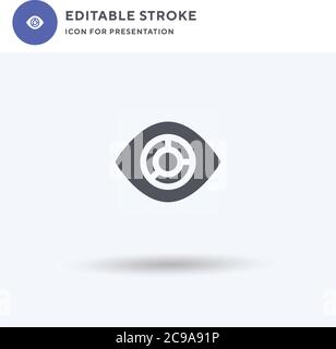 Visualisierungs-Symbolvektor, gefülltes flaches Zeichen, solides Piktogramm isoliert auf weiß, Logo-Illustration. Visualisierungssymbol für die Präsentation. Stock Vektor