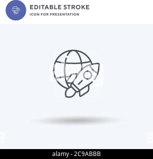 Start Symbol Vektor, gefüllt flache Zeichen, solide Piktogramm isoliert auf weiß, Logo-Illustration. Startsymbol für die Präsentation. Stock Vektor