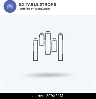 Wasserfall-Symbolvektor, gefülltes flaches Schild, solides Piktogramm isoliert auf Weiß, Logo-Illustration. Wasserfall-Symbol für Präsentation. Stock Vektor