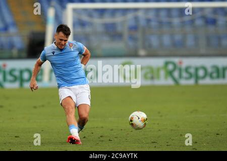 Rom, Italien. Juli 2020. Patricio (Lazio) in Aktion während der Serie EIN Spiel zwischen SS Lazio und Brescia Calcio im Stadio Olimpico am 29. Juli 2020 in Rom, Italien. (Foto von Giuseppe Fama/Pacific Press) Quelle: Pacific Press Media Production Corp./Alamy Live News Stockfoto