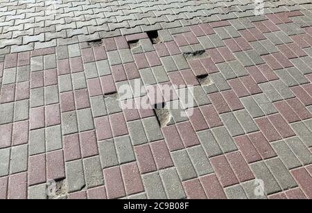 Straße aus modernen Fliesen Stockfoto