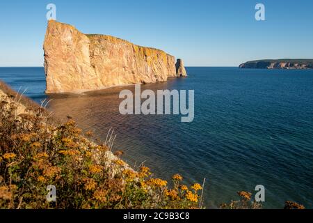 Rocher Perce Rock in Gaspe Peninsula, Quebec, Gaspesie, Kanada Stockfoto