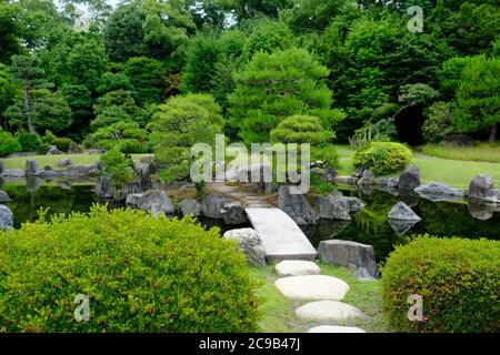 Kyoto Japan - Nijo Castle und Ninomaru Palace Garden Area Stockfoto