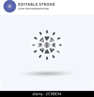 Diamant-Symbolvektor, gefülltes flaches Schild, solides Piktogramm isoliert auf Weiß, Logo-Illustration. Diamond Icon für die Präsentation. Stock Vektor