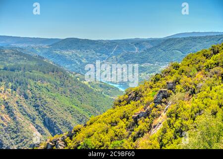 River Sil Canyon (Ribeira Scara), Spanien Stockfoto