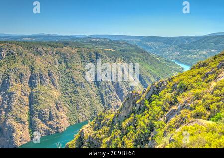 River Sil Canyon (Ribeira Scara), Spanien Stockfoto