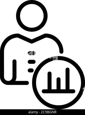 Symbol für Selbsteinschätzung, Gliederungsstil Stock Vektor