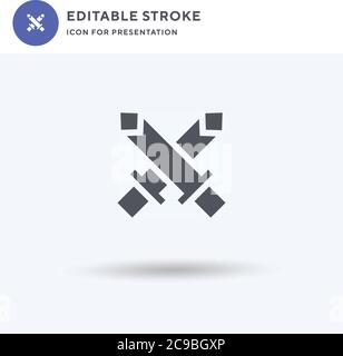 Antike Ikone Vektor, gefüllt flache Zeichen, solide Piktogramm isoliert auf weiß, Logo-Illustration. Antike Ikone für Präsentation. Stock Vektor