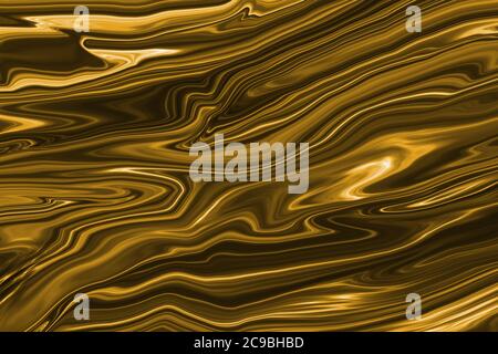 Textur aus flüssigem Gold Stockfoto