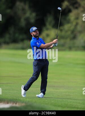 Andy Sullivan aus England am 1. Tag der Hero Open im Forest of Arden Marriott Hotel and Country Club, Birmingham. Stockfoto