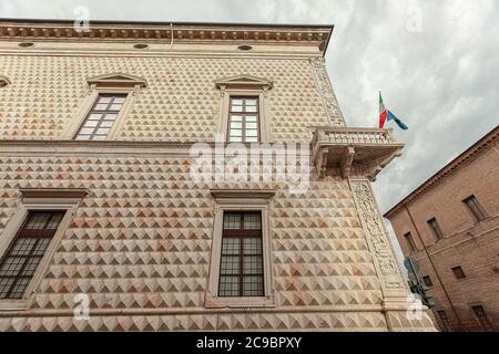 Detail des Palazzo dei Diamanti in Ferrara in Italien 3 Stockfoto