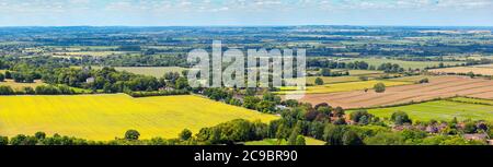 Blick vom Coombe Hill, auf 852 Fuß über dem Meeresspiegel ist es der höchste Aussichtspunkt in einer Reihe von Hügeln genannt Chilterns Stockfoto