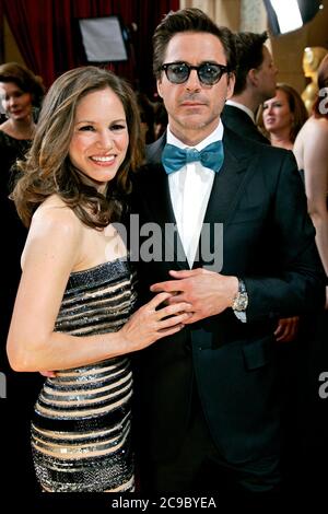 Susan Downey mit Ehemann Robert Downey Jr. bei den Academy Awards 2010/82. Annual Academy Awards Academy Awards im Kodak Theatre. Los Angeles, 7. März 2010 – weltweite Nutzung Stockfoto