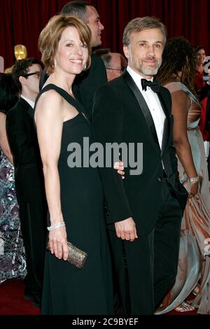 Christoph Waltz mit Frau Judith Holste bei den Annual Academy Awards 2010/82. Annual Academy Awards im Kodak Theater. Los Angeles, 7. März 2010 – weltweite Nutzung Stockfoto