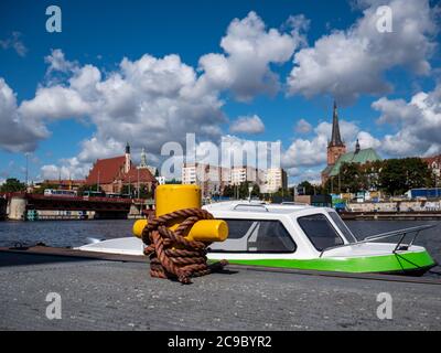 Blick auf den Hafen von stettin in polen Stockfoto