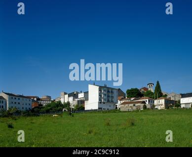 Spanien, Galicien, Provinz Lugo, Palas de Rei. Blick auf die Stadt. (Jakobsweg). Stockfoto