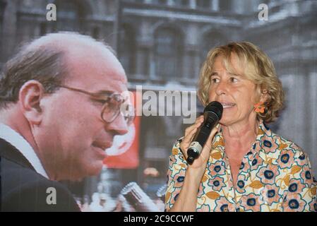 Mailand, Italien. Juli 2020. Mailand, Italien die Milanesiana die Farben der Stadt 3 Rosso Carnation mit Stefania Craxi, Claudio Martelli auf dem Foto: Stefania Craxi Kredit: Unabhängige Fotoagentur/Alamy Live News Stockfoto