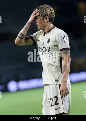 Turin, Italien. Juli 2020. Turin, Italien, 29 Jul 2020, 22 Nicolo' Zaniolo (AS Roma) während Torino gegen Roma - italienisches Fußballspiel der Serie A - Credit: LM/Claudio Benedetto Credit: Claudio Benedetto/LPS/ZUMA Wire/Alamy Live News Stockfoto