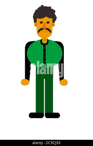 Stehende Mann Vektor, Illustration. Stockfoto