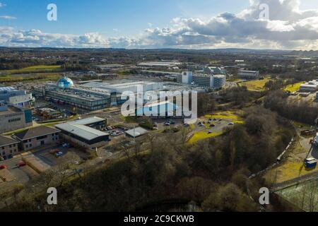 Luftaufnahme des Einkaufszentrums Livingston, Livingston, West lothian, Schottland. Stockfoto