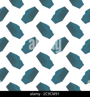 Blue leo, nahtloses Muster auf weißem Hintergrund. Stock Vektor