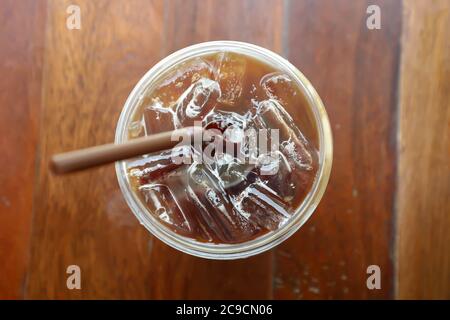 Zitronentee oder Mangotee, americano Kaffee Stockfoto