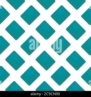 Blaue Brieftasche, nahtloses Muster auf weißem Hintergrund. Stock Vektor