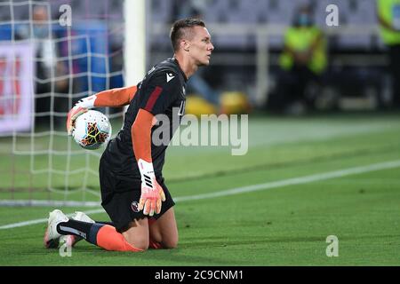 Florenz, Italien. Juli 2020. Lukasz Skorupski von Bologna FC während der Serie EIN Spiel zwischen Fiorentina und Bologna im Stadio Artemio Franchi, Florenz, Italien am 29. Juli 2020. Foto von Giuseppe Maffia. Kredit: UK Sports Pics Ltd/Alamy Live Nachrichten Stockfoto