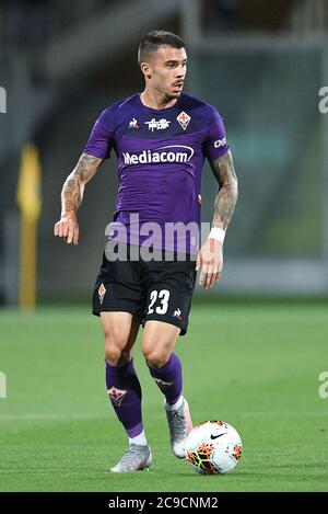 Florenz, Italien. Juli 2020. Lorenzo Venuti von ACF Fiorentina während der Serie EIN Spiel zwischen Fiorentina und Bologna im Stadio Artemio Franchi, Florenz, Italien am 29. Juli 2020. Foto von Giuseppe Maffia. Kredit: UK Sports Pics Ltd/Alamy Live Nachrichten Stockfoto