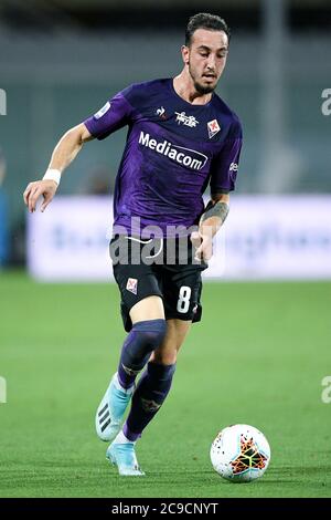 Florenz, Italien. Juli 2020. Gaetano Castrovilli von ACF Fiorentina während der Serie EIN Spiel zwischen Fiorentina und Bologna im Stadio Artemio Franchi, Florenz, Italien am 29. Juli 2020. Foto von Giuseppe Maffia. Kredit: UK Sports Pics Ltd/Alamy Live Nachrichten Stockfoto