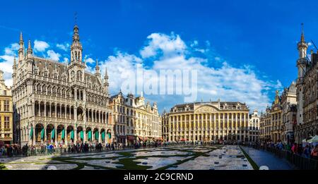 Der Grand Place an einem schönen Sommertag in Brüssel, Belgien Stockfoto