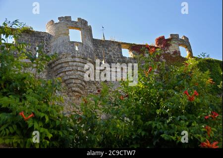 Chateau in Montreal Bellay Maine-et-Loire Frankreich Stockfoto