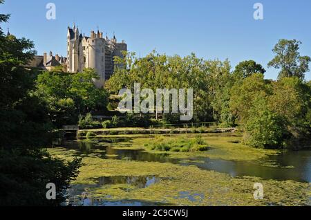 Chateau in Montreal Bellay Maine-et-Loire Frankreich Stockfoto