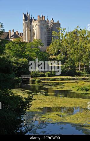 Chateau in Montreal Bellay Maine-et-Loire Frankreich Stockfoto