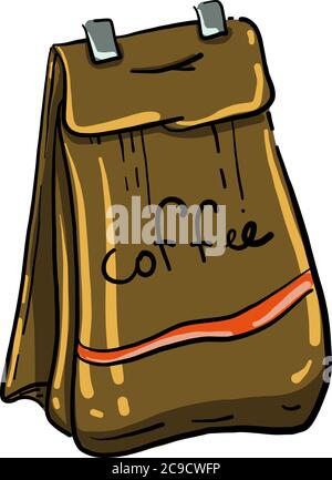 Kaffeesatz, Illustration, Vektor auf weißem Hintergrund Stock Vektor