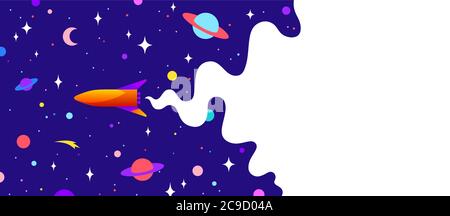 Universum. Motivationsbanner mit Universum Kosmos Stock Vektor