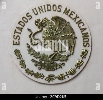 Mexikanisches nationales Siegel, Wappen. Stockfoto
