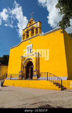 Batopilas, Chihuahua, Mexiko. Batopilas Kirche, Parroquia de Nuestra Senora del Carmen. Stockfoto