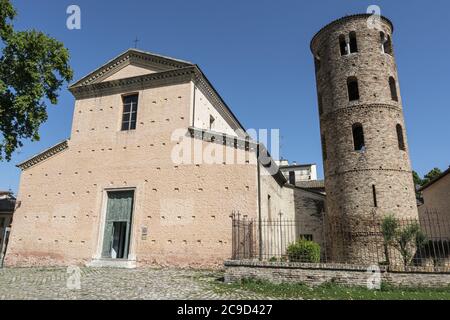 Ravenna, Italien. Juli 28, 2020. Außenansicht der Kirche Santa Maria Maggiore Stockfoto