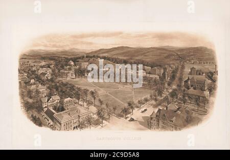 Dartmouth College, Künstler Richard Rummel, Photogravure Print von A.W. Elston & Co., Boston, Published by W.T. Littig & Co., 1906 Stockfoto